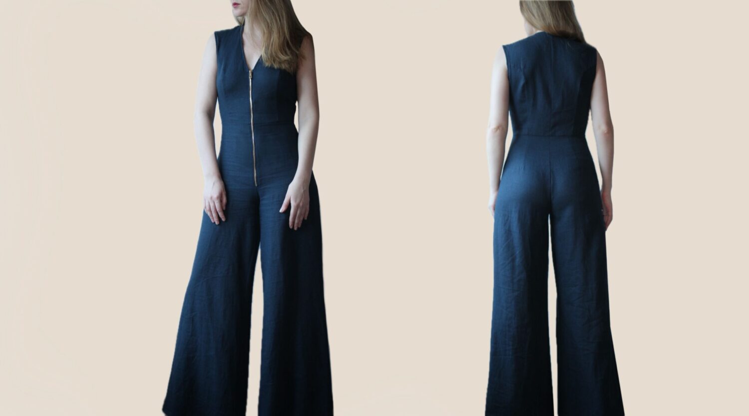 Jumpsuit simple women PDF sewing pattern | overall sewing pattern | XS-XL | instant download | easy digital pdf | wide leg jumpsuit pattern - Image 2