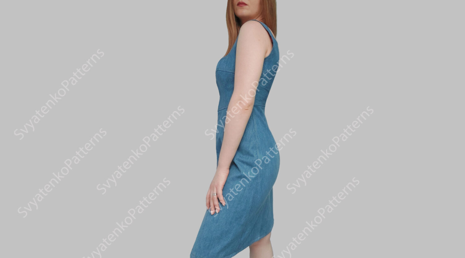 Front Zipper Dress Sewing Pattern, PDF Sewing Pattern, Collar Dress, digital download, dress pattern with instructions, Front Zipper sexy - Image 7
