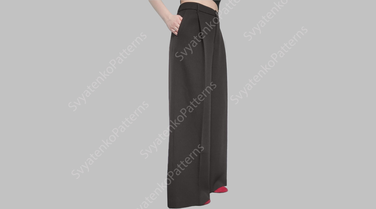 Pattern of wide palazzo pants, incredibly comfortable and simple pants, palazzo pants, summer women's pants with wide legs - Image 4