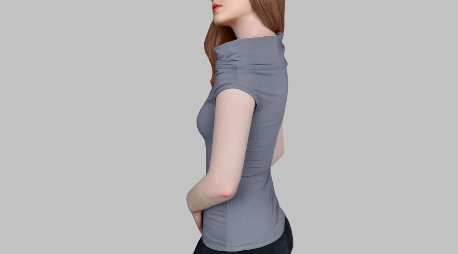 Asymmetrical Off Shoulder Knit Bodycon top PDF Sewing Pattern , beginner friendly pattern , XS-XL , instant download , women top pattern - Image 3