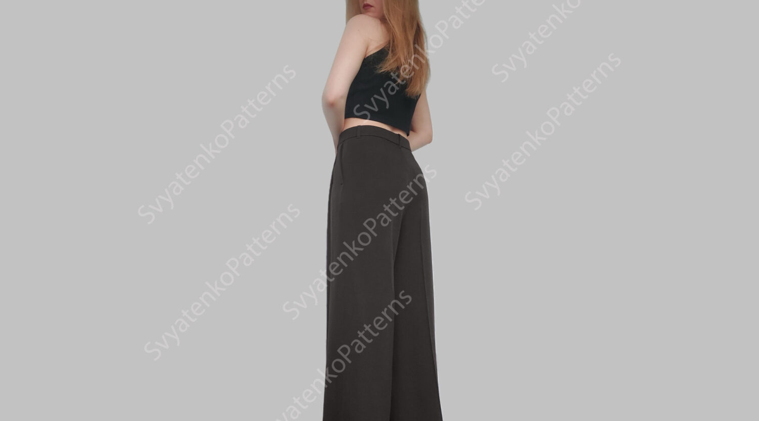 Pattern of wide palazzo pants, incredibly comfortable and simple pants, palazzo pants, summer women's pants with wide legs - Image 2